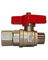 Ball valve for pressure gauge