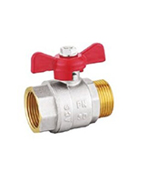 2-way full bore ball valve male female BSP – Brass – ACS – Aluminium butterfly handle