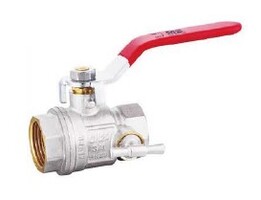 Full bore ball valve female BSP – Brass – with drain plug – ACS