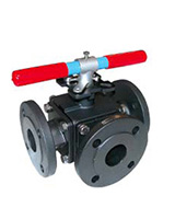 3-way flanged ball valve – Steel – L port