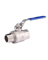 2-piece full bore ball valve – male-female BSP – Stainless steel