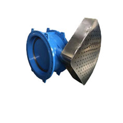 Tilting type check valve with counterweight with protection guard