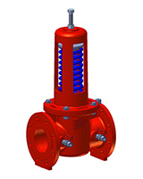 Downstream flanged pressure reducing valve PN16