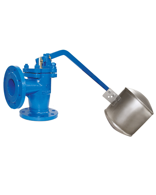 Angle type balanced float valve