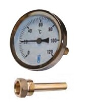 Heating dial thermometer back bulb