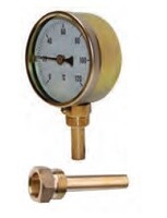 Heating dial thermometer vertical bulb