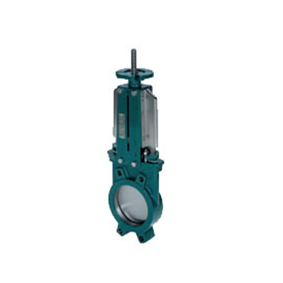 Ductile iron rising-stem knife gate valve with ISO mounting plate for electric actuator