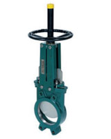 Ductile iron rising-stem knife gate valve with handwheel