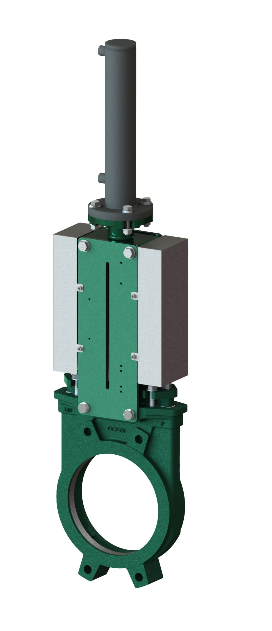 Vanne à guillotine fonte ductile à vérin hydraulique – PN10