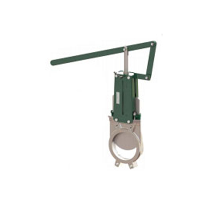 Knife gate valve lever operating