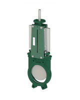 Bidirectional type knife gate valve with ISO mounting plate for electric actuator