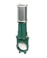Bidirectional type knife gate valve with double-acting pneumatic actuator