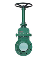 Bolted bonnet knife gate valve with handweel carbon steel body – wafer type pn25