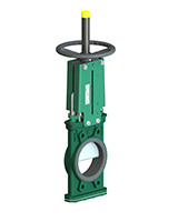 Mining knife gate valve with handwheel ductile iron body – wafer type pn10