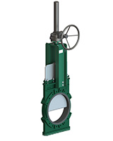 Mining knife gate valve with gear box ductile iron body – wafer type pn10