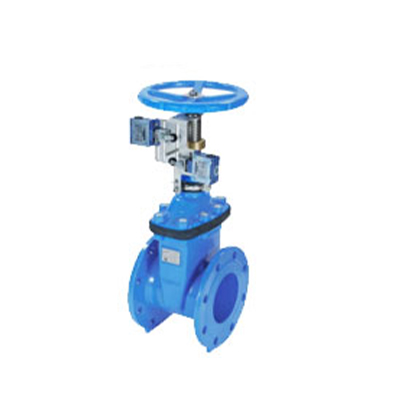 F4 Resilient seat gate valve – non-rising stem – PN16 with kit of 2 mechanical limit switches