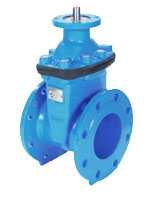 F4 Resilient seat gate valve – non-rising stem – PN16 with ISO mounting plate for electric actuator