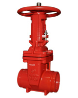 Vanne à opercule OS&Y à embouts rainurés