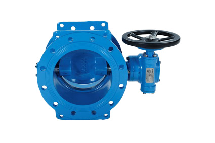 Vanne à papillon à double excentration PN40 type TECWAT à réducteur IP67