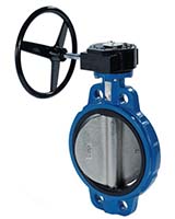Wafer type butterfly valve PN25 – manual gearbox