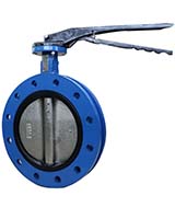 Ductile iron double flanged butterfly valve PN10 – ductile iron disc – EPDM – handle
