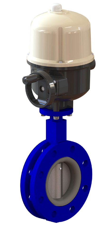 Ductile iron double flanged butterfly valve PN16 ductile iron disc – EPDM – BERNARD ELECTRIC ACTUATOR