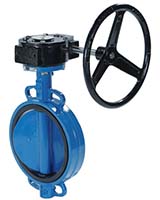 Wafer steel butterfly valve PN10/16/ASA150 – manual gearbox