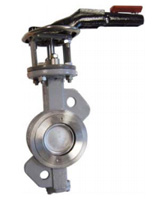 High performance wafer butterfly valve – double eccentric – Steel – FIRE SAFE – ISO PN25 – handle