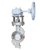 High performance wafer butterfly valve – double eccentric – Steel – FIRE SAFE – ISO PN25 – manual gearbox