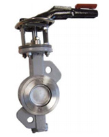 High performance wafer butterfly valve – double eccentric – Stainless steel -ISO PN20 ASA 150 – handle