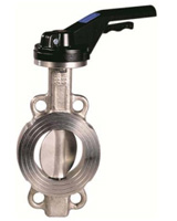 Stainless steel wafer butterfly valve – metal / metal – PN16 – Relative seal – handle
