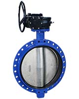 Wafer type butterfly valve PN10 – ductile iron body and disc – EPDM – manual gearbox