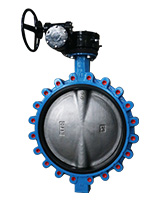 Lugged Pn10 butterfly valve ductile iron body – with manual gear box