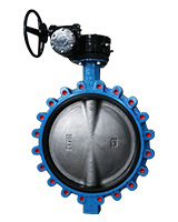 Lugged PN10 butterfly valve ductile iron body – with manual gear box