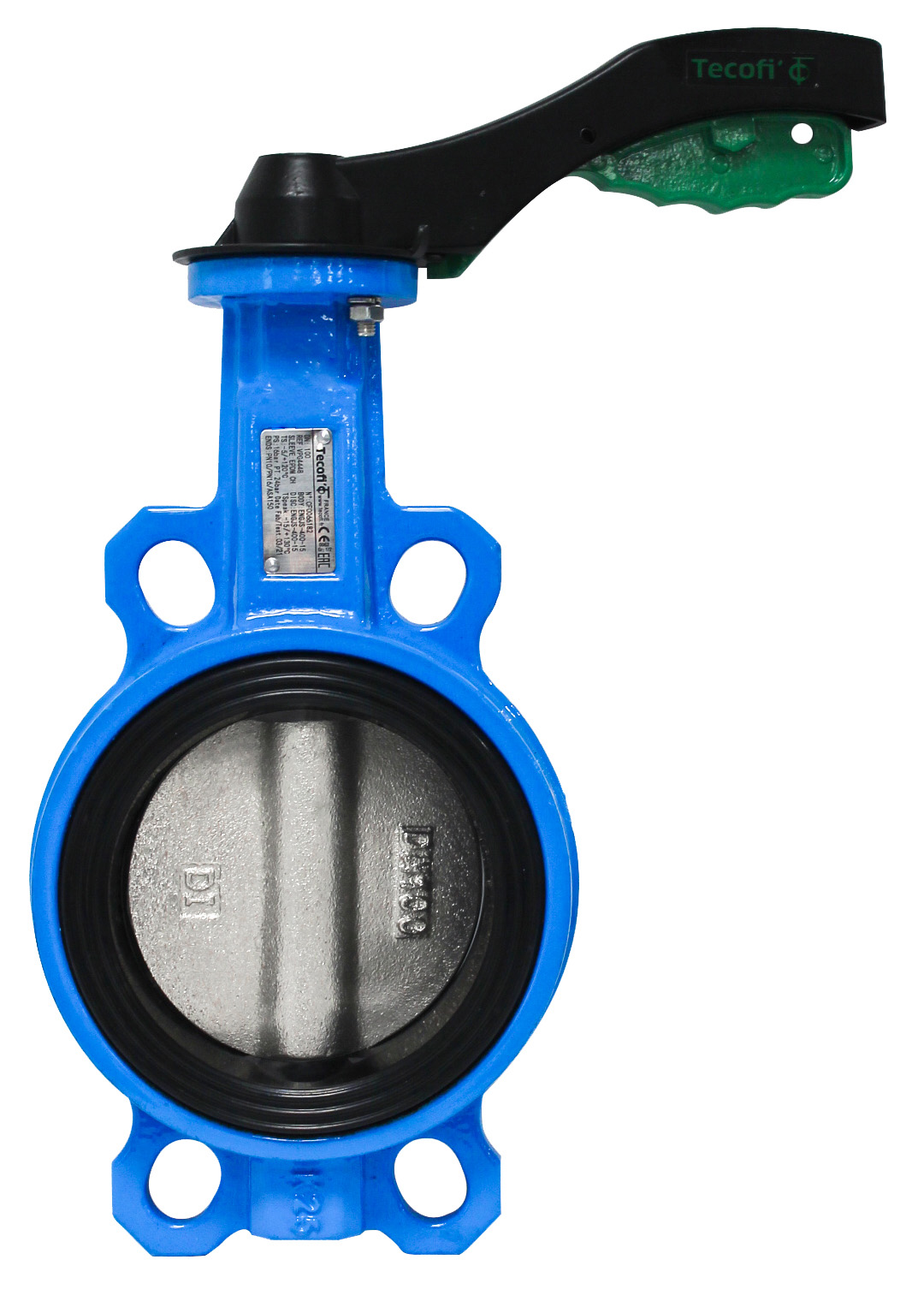 Butterfly valve wafer PN16 – ductile iron body and disc – EPDM