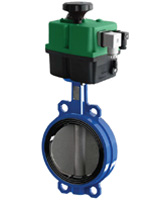 Vanne à papillon entres brides PN10/16 – corps et paillon fonte GS – EPDM ACS – Moteur électrique TECOFI 230V