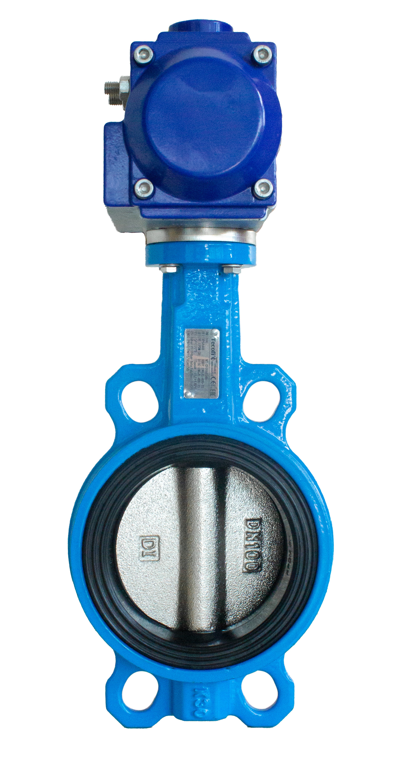 Vanne à papillon entre brides PN25 – corps et papillon en fonte GS – EPDM CH – vérin pneumatique simple effet