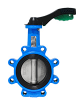 Butterfly valve lug PN16 – ductile iron body and disc – EPDM