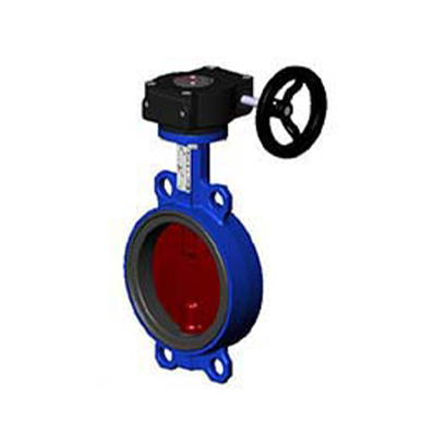 Butterfly valve wafer PN16 – ductile iron body and disc – EPDM – manual gearbox