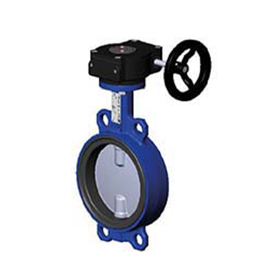 Butterfly valve wafer PN16 – ductile iron body and stainless steel disc – EPDM – manual gearbox
