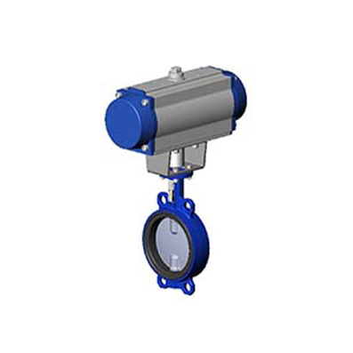 Butterfly valve wafer PN16 – ductile iron body and stainless steel disc – EPDM – DA pneumatic actuator